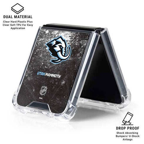 NHL Utah Mammoth Ice Frost Galaxy Z Flip6 Clear Case